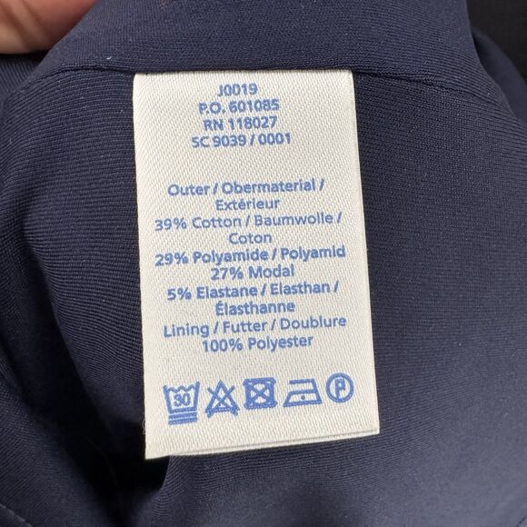 Boden Dress Womens 2R Black Ponte Stretch Sheath Crew Neck 3/4 Flutter Sleeve - Picture 15 of 16